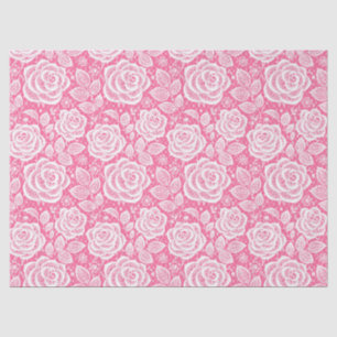 Seda Papel de tono de regalo de encaje de rosa blanca c