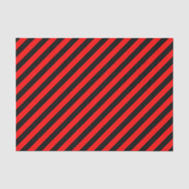 Seda Papel de tono de timbre diagonal rojo/negro