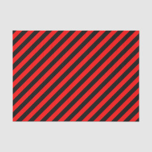 Seda Papel de tono de timbre diagonal rojo/negro