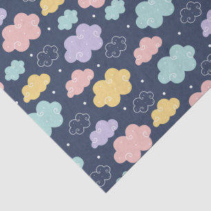 Seda Papel de tono de trama de nubes de Kawaii