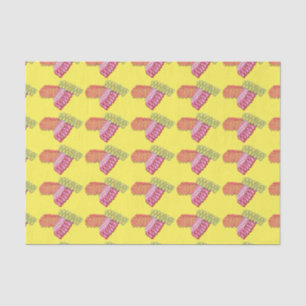 Seda Papel de tono de vacaciones amarillo de la cinta d