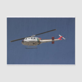 Seda Papel de tono del helicóptero de rescate policial