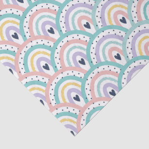 Seda Papel de tono del patrón arcoiris del Pastel Cuade