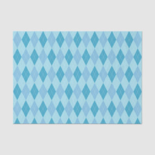Seda Papel de tono del patrón Argyle de tonos azules