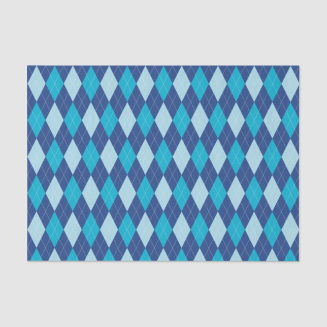 Seda Papel de tono del patrón azul argla (Anverso)