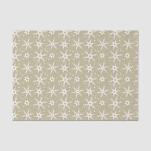 Seda Papel de tono del patrón de copo de nieve omnipres