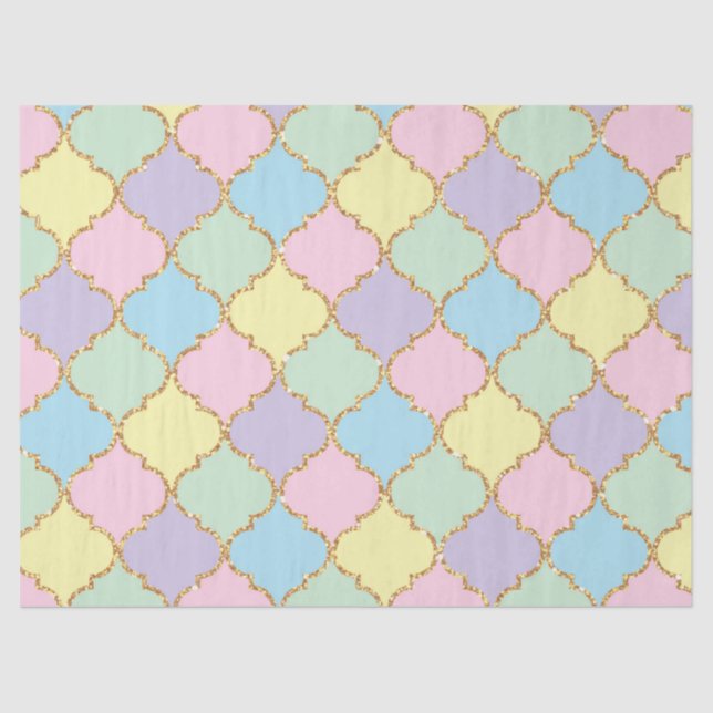 Seda Papel de tono del patrón de cumpleaños de Unicorn (Anverso)