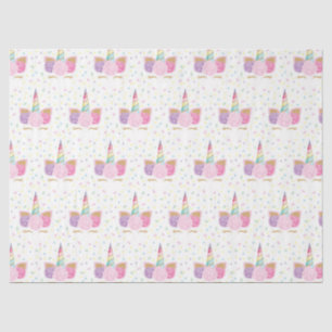 Seda Papel de tono del patrón de cumpleaños de Unicorn