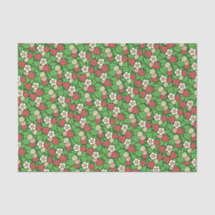 Seda Papel de tono del patrón de fondo de fresa