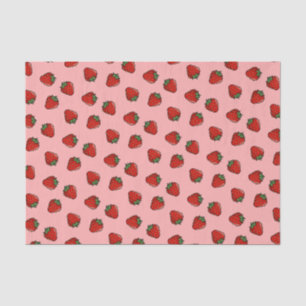 Seda Papel de tono del patrón de iconos de fresa