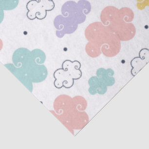 Seda Papel de tono del patrón de nubes Pastel Kawaii
