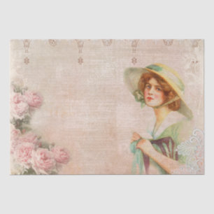 Seda Papel de tono desconsolador de la dama victoriana