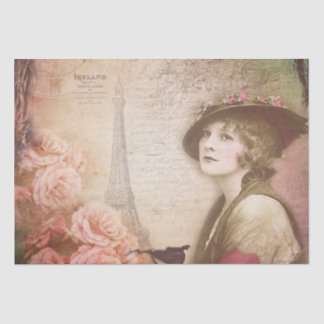 Seda Papel de tono desconsolador de la dama victoriana 