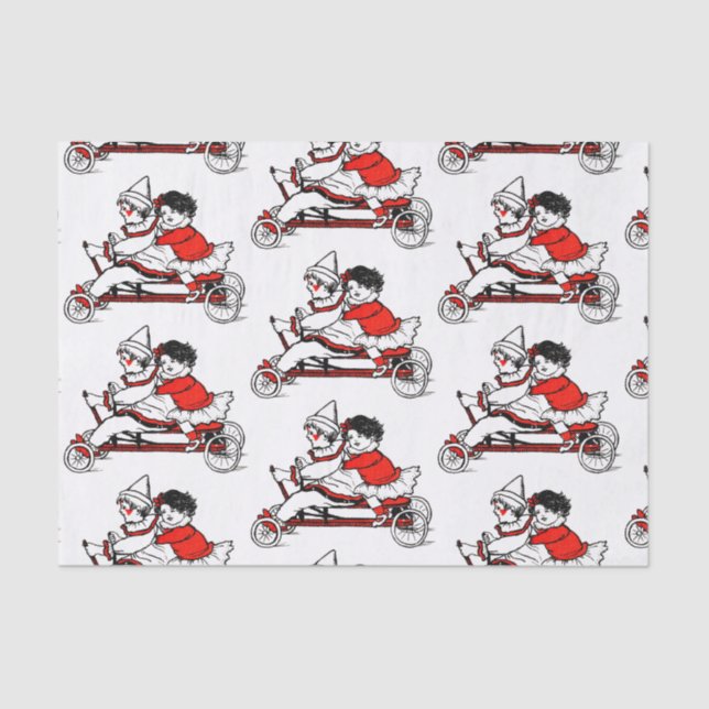 Seda Papel de tono El día de San Valentín RETRO (Anverso)