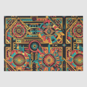 Seda Papel de tono envuelto de "sueño azteca" tribal be