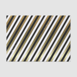 Seda Papel de tono negro, blanco y diagonal dorado