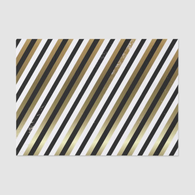 Seda Papel de tono negro, blanco y diagonal dorado (Anverso)