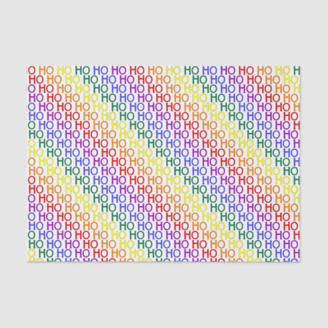 Seda Papel de tono Rainbow Ho Ho Ho (Anverso)