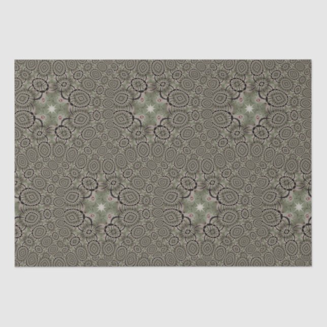 Seda Papel de tono verde y negro de estrella corta (Anverso)