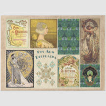 Papel de tono vintage Art Deco 11 de descomposició