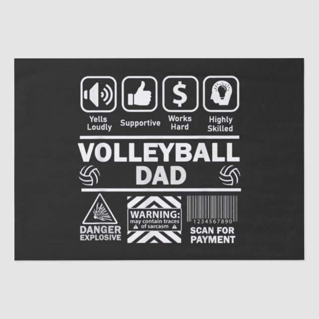 Seda Papel de voleibol con contenido gracioso de padre  (Anverso)