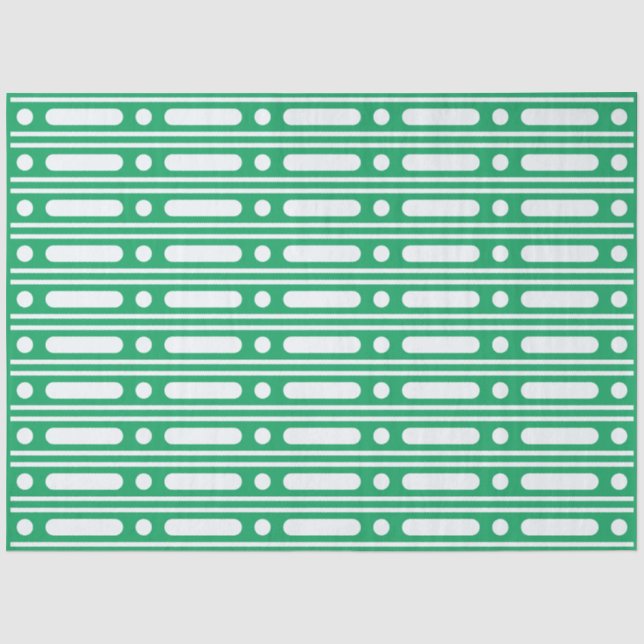 Seda Papel decoupage con borde de puntos verdes brillan (Anverso)