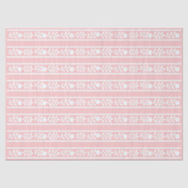 Seda Papel decoupage con borde floral de hueso rosa