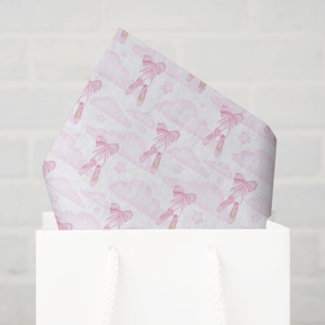 Seda Papel decoupage de ballet, bailarina (Bolsa de regalo)
