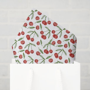 Seda Papel decoupage de cerezas, Frutas de Verano