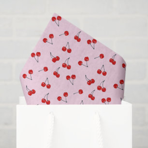 Seda Papel decoupage de cerezas, Frutas de Verano