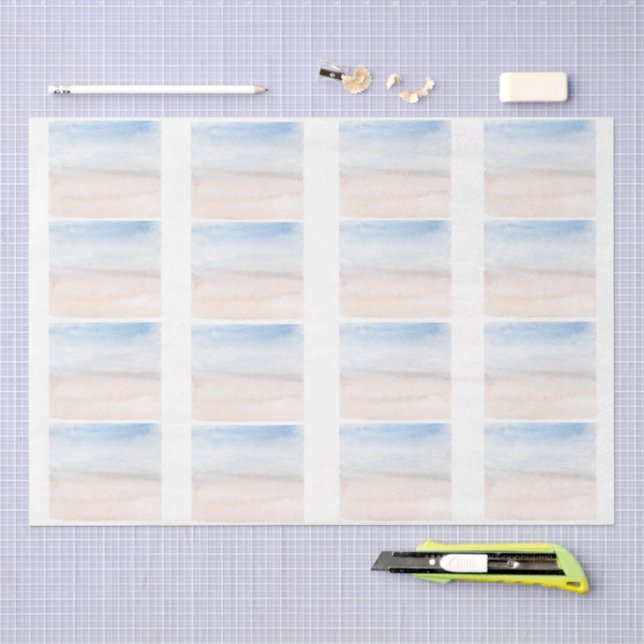 Seda Papel decoupage de fondos costeros individuales (Artesanía)