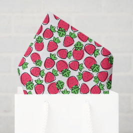 Seda Papel Decoupage de Fresas, Frutas de Verano