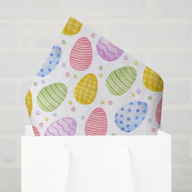 Seda Papel decoupage de huevos de Pascua, primavera col (Bolsa de regalo)