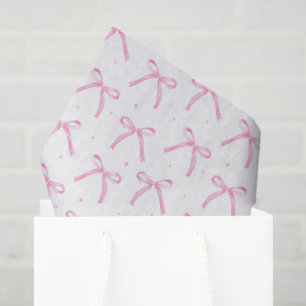 Seda Papel decoupage de lazos rosados, Baby Shower