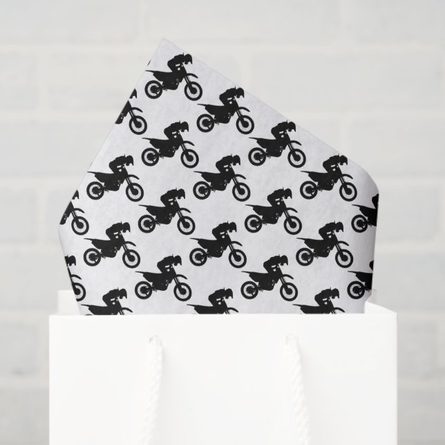 Seda Papel decoupage de Motocross, Bicicleta de tierra  (Bolsa de regalo)