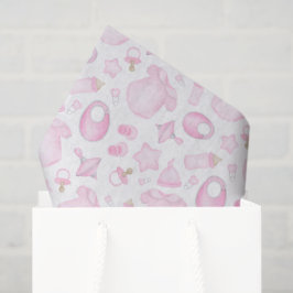 Seda Papel decoupage de niña rosa, bebé recién nacido