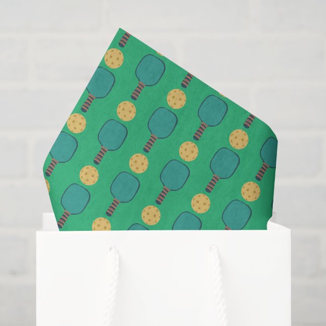 Seda Papel decoupage de pickleball, deporte de pala (Bolsa de regalo)