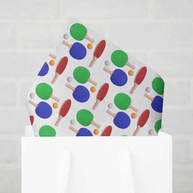 Seda Papel decoupage de Ping Pong, tenis de mesa (Bolsa de regalo)