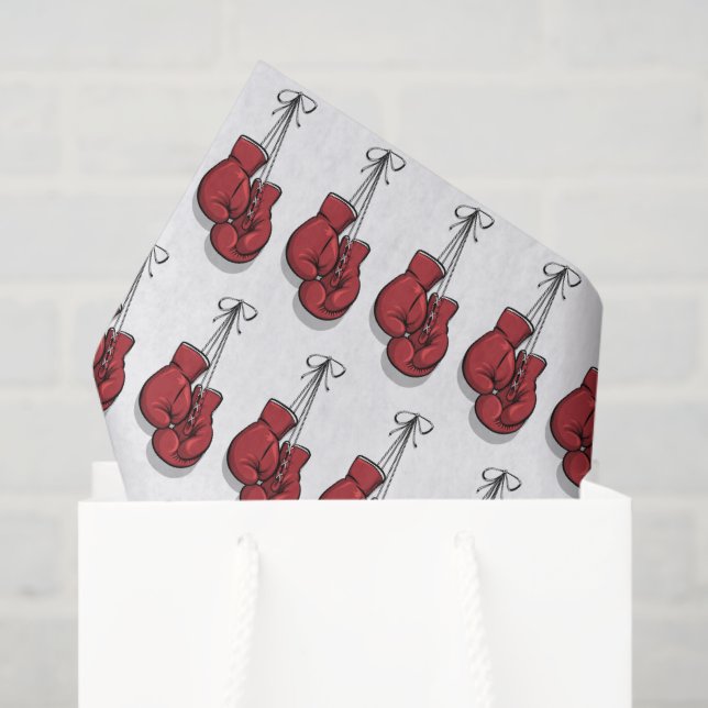 Seda Papel decoupage Guantes de Boxeo, Noche de Lucha (Bolsa de regalo)