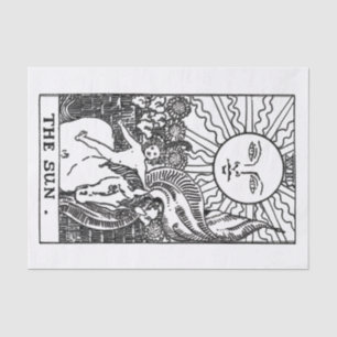 Seda Papel del árbol de la tarjeta Sun Tarot