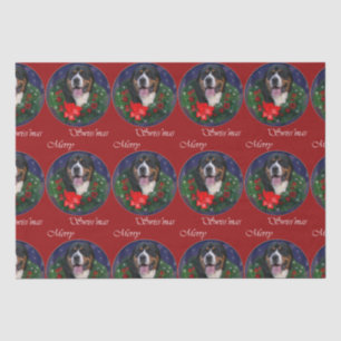 Seda Papel del árbol navideño del perro de la montaña s