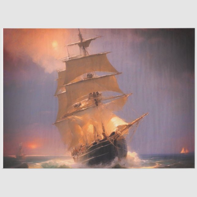 Seda Papel del barco de vela (Anverso)