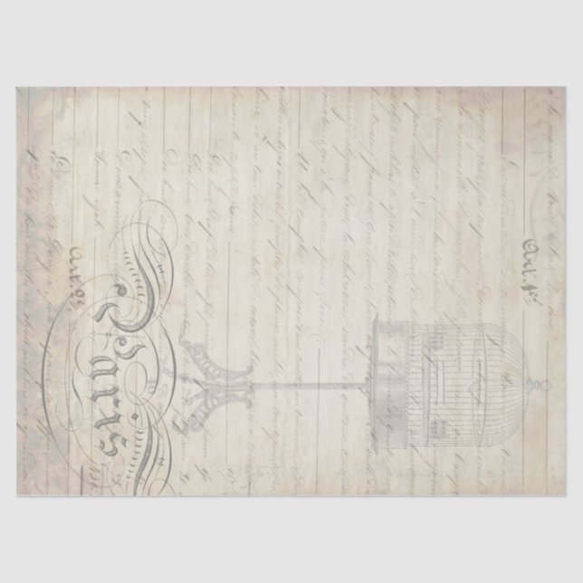 Seda Papel del compañero de Decoupage de las Ephemeras (Anverso)