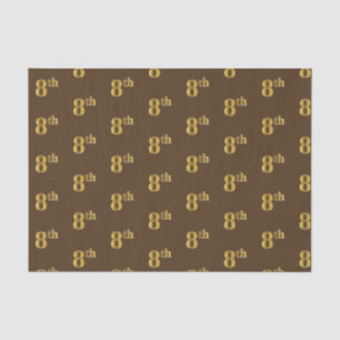 Seda Papel del Tejido de Actos Brown, Faux Gold 8th (Oc