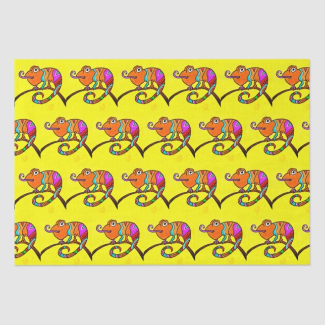 Seda Papel del tejido de Chameleon (Anverso)