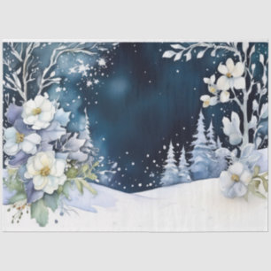 Seda Papel del tejido de la boda de invierno