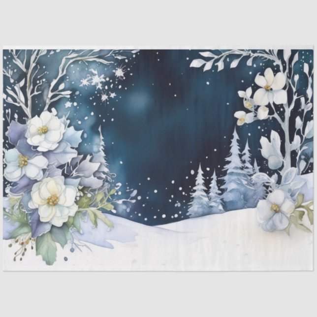 Seda Papel del tejido de la boda de invierno (Anverso)