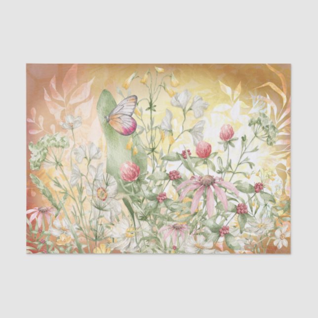 Seda Papel del tejido de la descomposición del jardín d (Anverso)