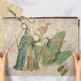 Seda Papel del tejido de la descomposición floral de la