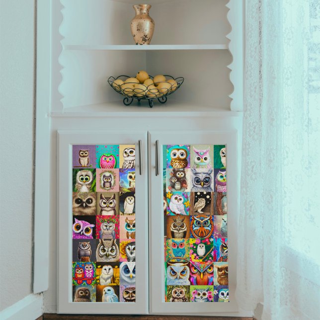 Seda Papel del tejido de la desconexión de búho cuadrad (Subido por el creador)